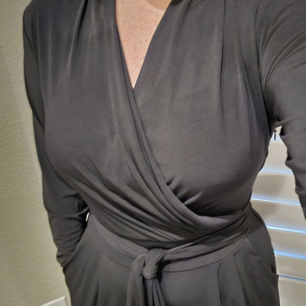 New York and Company faux wrap jumpsuit, medium - Picture 5 of 15